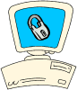 La seguridad del sistema - computadora con la cerradura