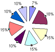 Pie chart with wedges exploded