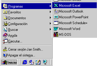 Menú: Inicio con Excel 