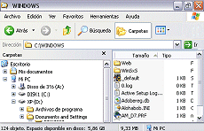 Vista Explorador en estilo Windows Clásico (WinXP)