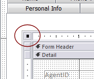 Form in subform control is selected