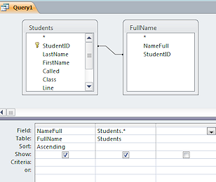 Query Design View - for SQL