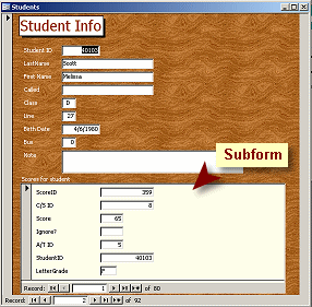 Form with subform as single form