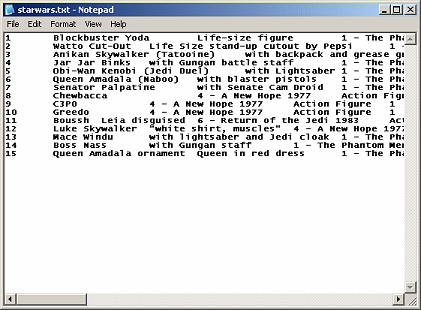 Notepad: text file