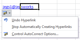 Button: AutoCorrect menu - hyperlink (Excel 2010)