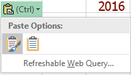 Button: Paste Options from web page (Excel 2016)