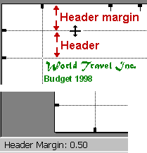 Header Margin  = 0.50 inch