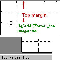 Top Margin  = 1.00 inch