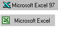 Start menu icons for Excel 97 and Excel 2000