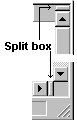 Split boxes on scrollbars
