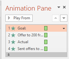 Play animation from slide 1 (PowerPoint 2013)
