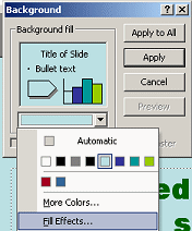 Dialog: Background - Fill Effects
