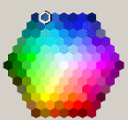 Dialog: Colors -a  blue chosen in hexagon
