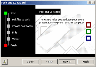 Pack and Go Wizard - screen 1
