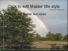 Master slide with photo background stretched to fit