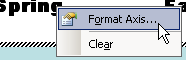 Right click menu: Format Axis