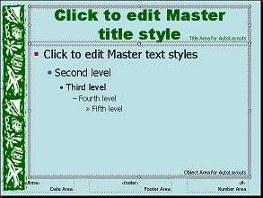 Slide Master - placeholders resized to clear travelbar.gof