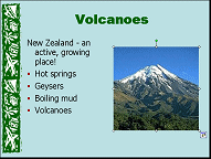 Volcanoes slide with photo inserted - 2002