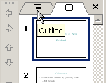 Click on Outline tab in the Navigation pane to show the Outline