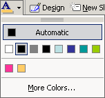 Button: Font Color - palette with manual colors