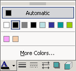 Button: Font color - palette