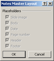 Dialog: Notes Master Layout