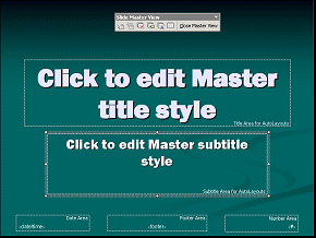 Master Title slide after changing font