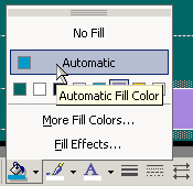 Button: Fill - palette open with soft blue as Automatic color