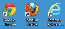 Desktop icons for browsers (Win7)