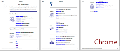 Print Preview - My Home Pages, 2 pages (Chrome 34)