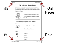 Sample printout with default header and footer (IE9)
