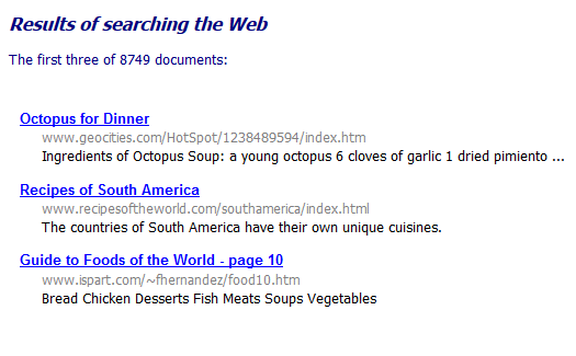 Quick Search results - octopus recipe on the Web