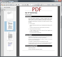 Example: Word doc saved as PDF
