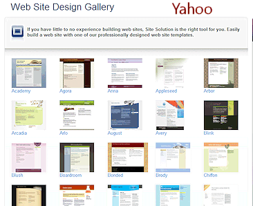 Page Templates at Yahoo
