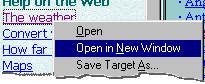 Right click menu: New Window