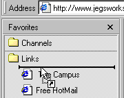 Dragging icon from Address Bar