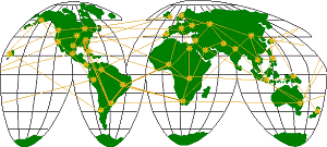The World connected through the Internet