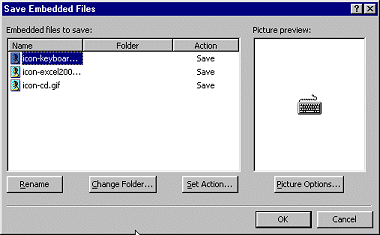 Dialog: Save Embedded Files