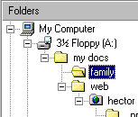 Folder Tree: a:\my docs\web\hector