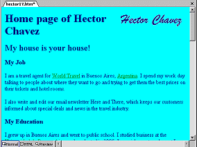 Hector's Page with Page Properties set