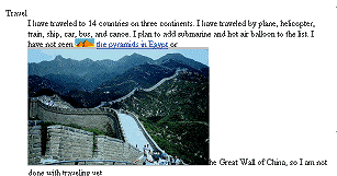 Text: image of Great Wall to left of "the Great Wall of China"