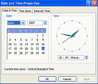 Dialog: Date/Time (WinXP)