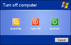 Dialog: Turn off computer (WinXP)