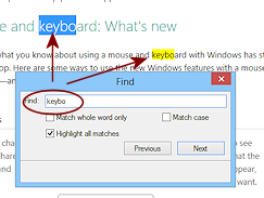Dialog: Find (Win8)