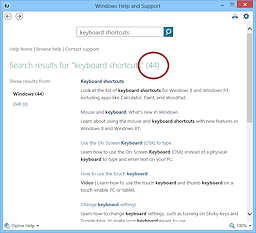 Help - Search - online results (Win8)