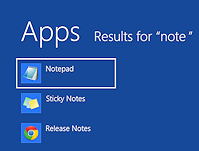 Search results in Apps category (Win8)