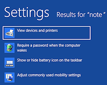Search results in Settings category (Win8)