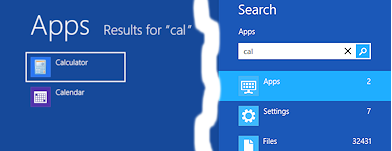 Search results for 'cal' in Win8