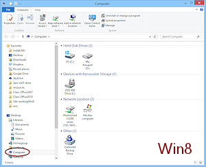 File Explorer showing the computer's drives (Win8)