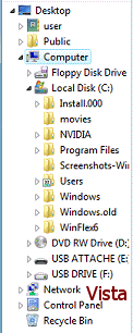 Folder tree (Windows Vista)